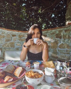 Helga Krapf Instagram - Been planning to post this photo for so long but kept on delaying it because I wanted the caption to be something inspiring and meaningful because…Virgo. 😅

Honestly, I love this photo because it allows me to time travel into the future. I can imagine my future grandchildren looking at old photographs of their „Omi Helga“ as they talk about the small things like how she loved breakfast food, red lips, vintage things and also the bigger ones: the life she had lived, the struggles she overcame, the silent battles she fought, her healing journey, and hopefully laughter, love, and light that she brought to people around her. ☀️🛵💋🥞 

Remember that long after your physical body has left this life behind, there’s a mark you leave in peoples lives that has the power to inspire your loved ones long after you’re gone. So make the most out of the life you are living in the present. ❤️‍🔥

PS.
I think I haven’t posted a static photo for some time to the point where I was so confused about the new IG settings and how to post. 🤣 Definitely feel like I‘m getting too old for this. 😅