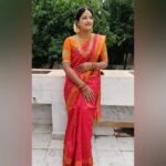 Hema Dayal Instagram - 🥰😍🤩 . Jewellery :@chicjewells Blouse aari: @roja_aari_works_adyar . . #hemadayal18 #hemadayal #hema #zeetamilserials #meenakshiponnungaserial #pooja #serialartist #traditionallook #explorepage #explore #love #sareelove #saree