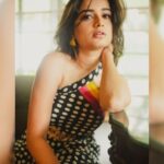 Hemal Ingle Instagram - Channeling vintage vibes in this playful polka dot dress 🌟✨ Actress Hemal Ingley @hemalingle in one shoulder polka dress designed and styled by Tanya @tanyasbenzfashion Hair and Make-up @atonmuah 📸 @girish_katkar_photography #tanyasbenzfashion #PolkaPerfection #TimelessElegance #fashionmodel #fashiondesigner #mumbai