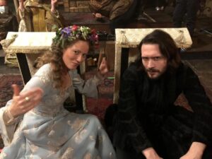 Henessi Schmidt Instagram - Serious spoiler alert. Swipe at your own risk to see the wittiest husband in the 11th century. 
A fortuneteller once told me I will get married in 2021...didn't expect it to be @doakesdoakes...
@netflixvalhalla