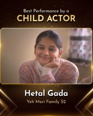 Hetal Gada Instagram - Ritika Won! 🏆❤️

Thankyou E4M PLAY OTT awards for the honour @exchange4media 🤍

Big Thanks to @arunabhkumar sir for creating a space like @theviralfever and making me part of this Family. 

Thankyou @shreyansh.pandey for the opportunity, you know how much this means to me! 

Thankyou @vipulmayankroy sir for guiding me through it and answering all my stupid questions.

Thankyou @koshyvijay sir and @anandeshwardwivedi sir for making this show happen.

 @cma.sees ma’am @sudhirpix sir Thankyou for being my biggest cheerleader and constant love and support.

  The captain of the ship, @raahibsiddiqui sir Thankyou for being the best director whom I can call - BHIDU! 

@vipulmayankroy sir and @nikhil_sachan_ Big thanks to you for beautiful writing, it made us shine bright on the screen.

Lastly, My Mom @krupapandya25 and my Nani without whom I won’t have been here :)

And THANKYOU my lovely Fans and Audience for your immense and countless love for RITIKA and #YehMeriFamily ❤️

Cheers!

#HetalGada #Actorslife #Grateful #YehMeriFamily #OTT