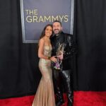 Hiba Tawaji Instagram - For me, he is my winner #Grammys 🏆❤️ @ibrahimmaaloufofficial @recordingacademy Stylist @theparislibby Dress & suit @dolcegabbana Make up @elojelloseropian Hair @lucy_gedjeyan #grammyawards #grammys2024 #todocolores #hibatawaji #ibrahimmaalouf