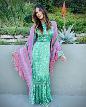 Hilary Shepard Instagram - 🧶Nothing! Just wearing one of my fave @thevampireswife dresses with the fringe shawl I knitted to go with her! The dreamy yarn is from @thelambandkid ! Knitting mentors @margotchien @dimondlaine and 📸by my bestest @dhlovelife 👗♥️ #divatox #vampireswife #evilqueen #powerrangers #startrekds9 #spacepirate