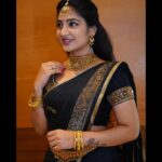 Hima Bindhu Instagram - 🖤Black and Gold⚜️ #sareelove #traditional