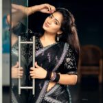 Hima Bindhu Instagram - Totally feeling the vibes of black and silver! Rocking that timeless elegance in every fold. This stunning saree is a creation by @style_in_threads_ Pc @sathyaphotography3 🌟🖤 #sareeswag #saree #dazzling #styleinthreads #elegance