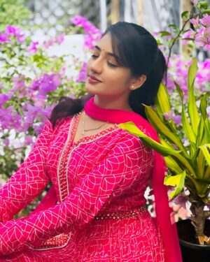 Hima Bindhu Instagram - "In a Pink Symphony, Her Eyes Paint a Charmed Canvas.🌸✨”

 #EnchantedGarden #PrettyInPink #EyesThatSpeak #FloralFantasy
