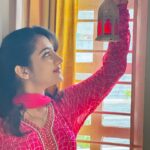 Hima Bindhu Instagram - "In a Pink Symphony, Her Eyes Paint a Charmed Canvas.🌸✨” #EnchantedGarden #PrettyInPink #EyesThatSpeak #FloralFantasy