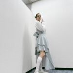 Hirona Yamazaki Instagram - 🤍🩵🤍🩵 shirt,dress : @ujoh.official shoes : @camper_japan accessory : @malanoche_official @mariha_official 衣装がとっても素敵でした☺️🩵