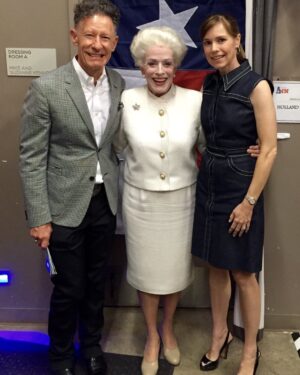 Holland Taylor Instagram - If you’re playing Ann Richards, this guy in your corner is a genuine thrill! @lyle_lovett. Here seen backstage at @zachtheatre in Austin with his bride April Kimble. Lyle modestly thought that we played  his “She makes Me Feel Good” as the second act began as a nod to him in the audience!! No, Lyle, your music is hard wired permanently into our production of ANN.  That song’s one of Ann’s favorites.