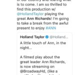 Holland Taylor Instagram – Inspiration here. Refresh yourself with ANN