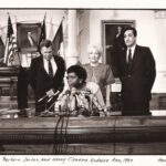 Holland Taylor Instagram - Barbara Jordan and Henry Cisneros announce their endorsement of the candidacy of Secy. of the Treasury Ann Richards, for Governor of Texas. Magisterial Barbara Jordan, in this one case, departed from her usual position of staying well out of politics and not endorsing any candidate. Her feelings about Ann Richards as a leader were very strong, and they became close friends. Barbara was the Chair of Ann’s campaign, and would then serve the governor as her ethics advisor, often giving seminars on ethics within the administration. (This marvelous photograph was taken by Ave Bonar, who was Ann’s official photographer. She also served in that role for the history of the play ANN, and its journey through Texas, Chicago, Washington, D.C., Broadway, and back home to Austin.)