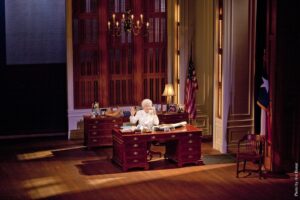 Holland Taylor Instagram - This is the first ANN set, for the premiere at the  Grand 1894 Opera House in Galveston, Texas, in May, 2010. It was designed by Michael Fagin. I hired him based on pictures I saw of gorgeous sets he had done for Light in the Piazza, for the Philadelphia Theatre Company. Took a chance and boy, was I right. He has designed and supervised set installation of every run of ANN in eight theatres, including the old Shubert in Chicago, the Kennedy Center in DC, the Vivian Beaumont at New York’s Lincoln Center. Lighting in this shot is by designer Matthew Richards. I love being in this world.