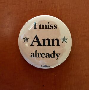 Holland Taylor Instagram - Button from back in the day—
Which I could certainly wear now, as I’m keenly feeling how rich the experience of playing her was. But she needn’t be missed- she is somewhere »…very near. »