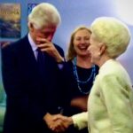Holland Taylor Instagram - Hillary arranged the whole night. Having seen it in DC, she knew. They brought Meryl and Don. Meryl told me, he kept saying, this is all so true to her, so accurate. “He just roared at the Arkansas joke…” They were so interested in the process. I didn’t know they were coming, as Kevin really protects me from distraction. He greeted me as I stepped off the stage and said, “Don’t kick your shoes off, you’re coming with me,” and swept me into the back corridors of Lincoln Center until we finally arrived at a door opening into large reception room with the Clintons, Gabby Giffords, Mark Kelly and… MERYL STREEP! I was speechless, but not for long. The President was still teary-eyed and Hillary just beamed at the surprise event she had made. Meryl seemed genuinely excited and told me how the President kept nudging her and saying. “This is so accurate!” and guffawed at the Arkansas joke. I was so thrilled to talk with them all as they seemed avidly interested in the whole process of making the show. It was wonderful to look into Gabby Giffords’s eyes and see the sparkling perfect presence there, and to meet astronaut Mark Kelly, whom I now support politically, of course. These pictures were all snapped on my phone by my dresser Barry Doss, but they had the great photog Brigitte Lacombe at that event for official coverage, so I sometimes see her shots still out there. What a night. The reception was long, and as Kevin led me out, he said, ”You have a few more people here…” and lo and behold, all the Kennedy Center ushers awaited in their own reception area! What an unbelievable night!!! And yep, of course, I had a matinée the next morning…