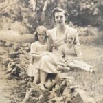 Holland Taylor Instagram - My Mother, Virginia Davis Taylor, and her two first daughters, Pamela and Patricia, shown here before I was born, and yes— they are all in the same dress, made by my mother, only one of whose hobbies was sewing. She was a painter... that practice was essential to her, well beyond hobby-time. This photo from the glorious days of black and white film printed on silver paper with a million shades of gray.
