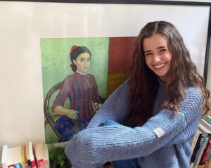 Holly Earl Instagram - Someone special gifted me one of the original paintings of my character from @lovingvincentmovie! Based on La Mousmé by Van Gogh. An incredible project to cameo in and so happy to have a piece of it in my home 😍
