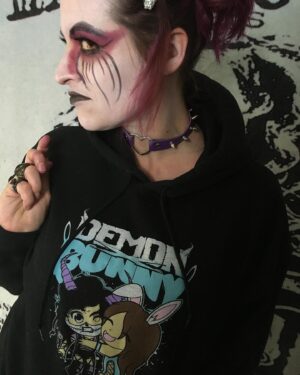 Holly Letkeman Instagram - Take Pride in your appearance with battle apparel from @demonxbunnyofficial.. link in bio.. #DemonAssassin #DemonXBunny #WantTakeHave #BiteTheApple🍎 #Decay #DeathDealer