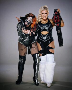 Holly Letkeman Instagram - Behold.. your New Reigning and Defending Knockouts World Tag Team Champions..

And so it shall be Written that the Valkyrie returned from Exile and was telling the Truth.. reforged her alliance with the #DemonAssassin and joined her Strength to that of #Decay.. Ragnarök has risen once more.. 

The Shadow is pleased..

#IMPACT20 #Slammiversary #ImpactWrestling

📸: @beezzzzy 
Demon Gear: @nogimmickgear