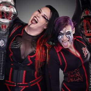 Holly Letkeman Instagram - Rejoice, Hivelings..! #Decay has been resurrected and the Family has expanded.. the Battle-hardened Warrior from the Ündead Wastland @havokdeathmachine has finally come home.. and we’ve gone and captured the Knockouts tag team titles.. 

At that war at #Slammiversary.. we felt it appropriate to be bringing our Past with us while we look to the Future.. Our Beautiful Monster, Abyss and the Valkyrie were there with us in Victory.. #DemonAssassin #WantTakeHave #impactwrestling #ImpactonAXSTV