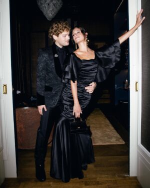 Holly Mae Brood Instagram - A @dolcegabbana night for Televizier-ring Gala 🖤 @tommydriessen 🔥