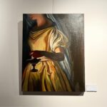 Holly Taylor Instagram - this time last year my first gallery show was up in nyc, something i hope to do again some day. at the time, i’d never oil painted before (taught myself on youtube with blind faith), never painted at this scale, and had never painted anything this style or subject matter before. usually going for pastels and “happy” canvases, what this show became took me by surprise. i didnt fully understand what it was about at the time, and im only just beginning to understand whatever my subconscious was trying to say. so a reminder to myself to trust, get back to creating things, and stay delusional !! 🌱