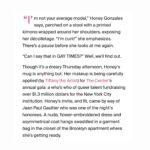 Honey Balenciaga Instagram - Thank you @gaytimes @mikellestreet for sitting down with me & crafting a story on my newfound intellectual and creative journey. The ending brought me to tears🥺 Link In Bio.