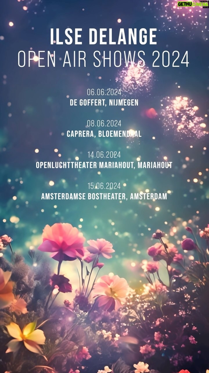 Ilse DeLange Instagram - Met dit weer buiten kan je het nog niet voorstellen….maar ik kijk al uit naar het spelen in deze prachtige openluchttheaters!! De kaartverkoop voor deze shows is zojuist gestart ❤️ Let op: de kaartverkoop voor Caprera in Bloemendaal start op donderdag 7 maart.