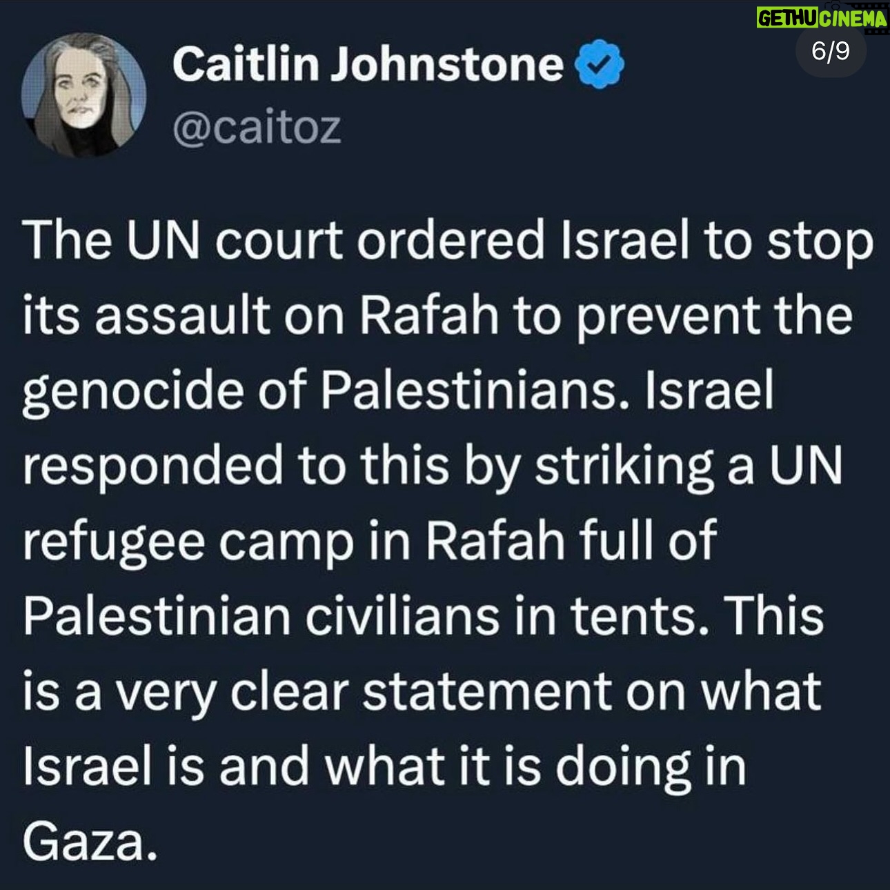 Iman Meskini - 17.6K Likes - IsraHell has just bombed a refugee camp in Rafah, Gaza ā killing more than 50 people, including babies and children!
Palestinians are now being burned alive, and weāve all seen the video of a beheaded baby being held up in despair by the fatherā¦
Until now, I have not been able to understand how people can choose to remain silent about what is happening in Gaza, but after today i donāt WANT to understand it, and I will never forgive it.
And to you who HAVE been speaking up, I see you and I love you! Keep going!ā¤ļøāš½šµšø
We ALL need to do more and we need an immediate ceasefire NOW! š #freepalestine