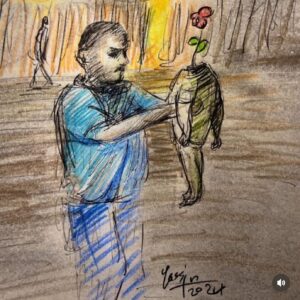 Iman Meskini Instagram - IsraHell has just bombed a refugee camp in Rafah, Gaza – killing more than 50 people, including babies and children!

Palestinians are now being burned alive, and we’ve all seen the video of a beheaded baby being held up in despair by the father… 

Until now, I have not been able to understand how people can choose to remain silent about what is happening in Gaza, but after today i don’t WANT to understand it, and I will never forgive it. 

And to you who HAVE been speaking up, I see you and I love you! Keep going!❤️✊🏽🇵🇸

We ALL need to do more and we need an immediate ceasefire NOW! 🍉 #freepalestine