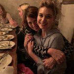 Imogen Poots Instagram - Celebrating @kameronlennoxcostumes on her birthday. No sufferer of fools but a lover of ghouls. Floated on films sets with the most watchful eye, a true protector. Crafting worlds and characters with her special fuckin sauce. In awe and so proud of you wonderful friend. A warrior 🤡. From bloody fridges, to warbling polka dots, the largest sunhat I ever did see. How lucky am I to cluck alongside you down this path, you spunky lil chick’n. Love you 🖤 #devo #devo #devo