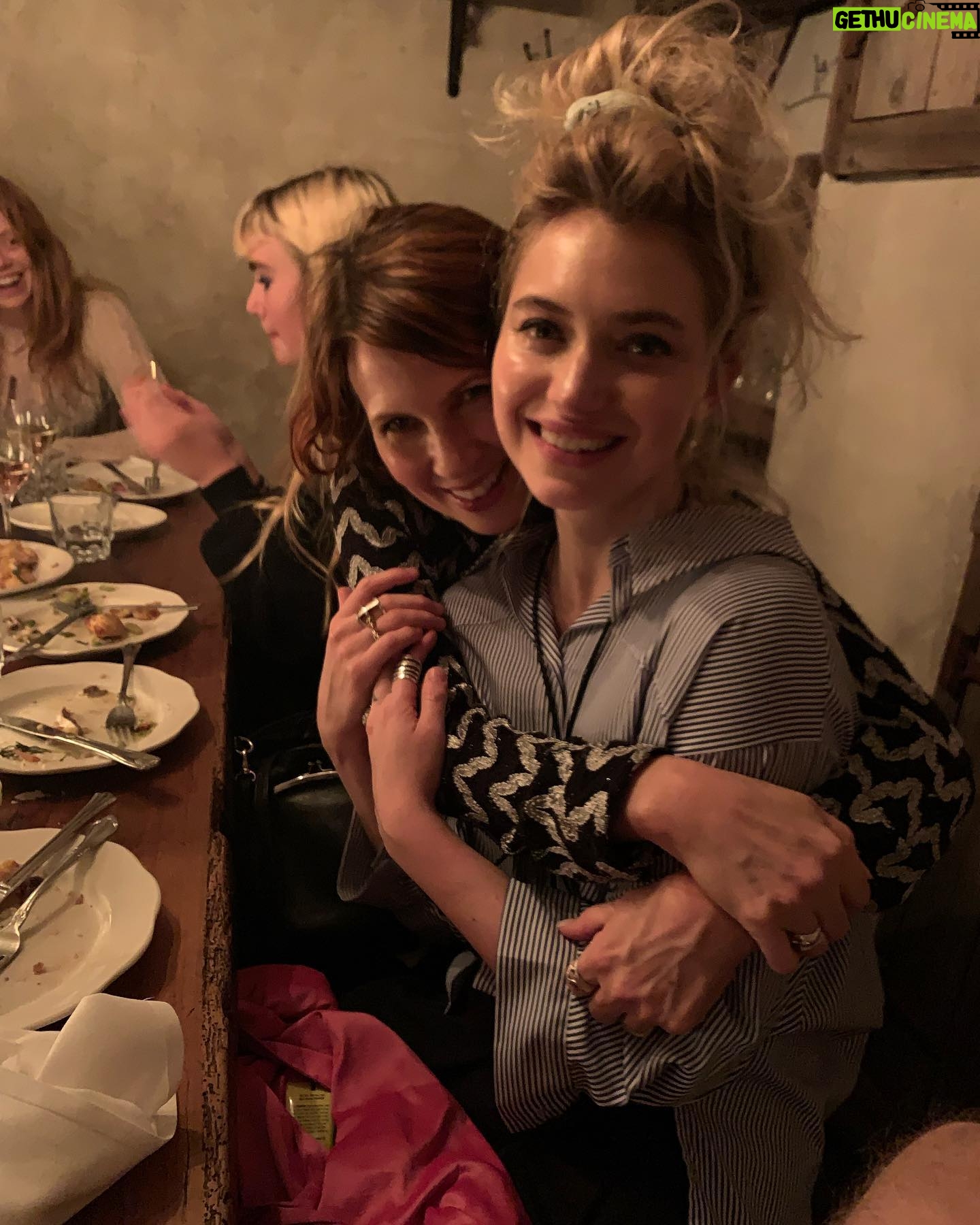 Imogen Poots - 16.6K Likes - Celebrating @kameronlennoxcostumes on her birthday.
No sufferer of fools but a lover of ghouls. Floated on films sets with the most watchful eye, a true protector.
Crafting worlds and characters with her special fuckin sauce. In awe and so proud of you wonderful friend. A warrior 🤡. From bloody fridges, to warbling polka dots, the largest sunhat I ever did see.
How lucky am I to cluck alongside you down this path, you spunky lil chick’n. Love you 🖤
#devo #devo #devo