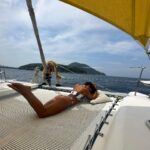 Inès Sberro Instagram – Catamaran Day 🛥️🐠⛱️🪼🐙