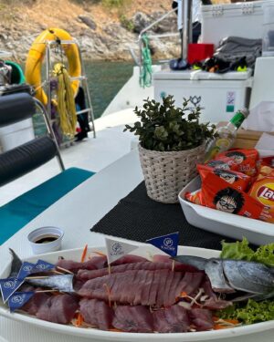 Inès Sberro Instagram - Catamaran Day 🛥️🐠⛱️🪼🐙