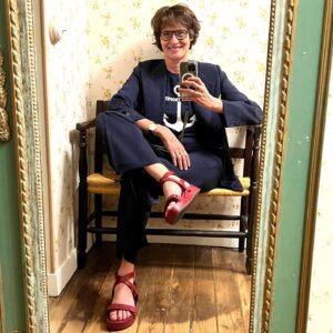 Inès de La Fressange Instagram - Enfin les sandales ! @inesdelafressangeparis  #redshoes #spring @inesdelafressangesouliers