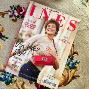 Inès de La Fressange Instagram - Dans les kiosques demain! #lejournaldines merci @sophiegachet @rodolphe_bricard @delphinecourteille_paris @lydiapujolsmakeup @veroniquephilipponnat #tommeredith