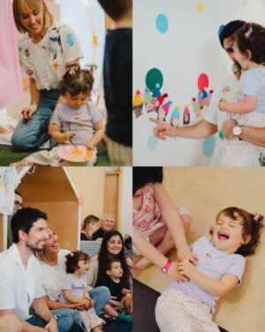 Inês Gutierrez Instagram - A minha bebé-feliz ☀️ O sorriso da minha filha nestas fotografias grita ALEGRIA! Íamos só juntar a família e os amigos mais próximos para soprar as velas porque estávamos no caos de mudanças e, de repente, eu digo “Oh João, e se organizássemos um atelier de pintura e todos levassem as suas t-shirts?”. E assim foi: de repente a @cabanaparque foi a nossa casa neste dia, com um workshop de pintura sensorial (e comestível) para todos os pais e filhos pela @jumpinbytiazana e a incrível decoração pensada ao detalhe e com toda a entrega e coração @duma_familyinspired 🥹 É que não conseguimos fazer de outra forma. Somos assim… INTENSOS! E esta festa foi pensada para a Malu, que tem dado cor aos nossos dias. 🎨 E que dia colorido foi este!
Obrigada @joannacorreia_ por estes registos que tornaram este post muito desafiante 😅😍 e obrigada @numinstante.mg por este bolo dos 2 anos mais bonitos das nossas vidas (estava delicioso!!).
Não há nada que me deixe mais feliz do que ver os outros felizes… e, quando se trata da minha filha, vale a dobrar. Estou tão orgulhosa da minha boneca, da minha família e de quem escolhe estar por perto.🍀

#bday #malu #2 #partners
