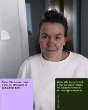Ina Svenningdal Instagram - Det er #ikkekontroversielt å si at det alltid, alltid er galt å drepe barn. 
Det er ikke kontroversielt  å mene at ingen vilkårlig må fratas hjemmet sitt, sitt land og sin eiendom.
Takk for at du også mener dette, @inasven 🙏🏾
@ikkekontroversielt