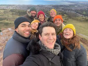 Indira Varma Instagram - Downtime up Arthur’s Seat in Bonny Edinburgh 🏴󠁧󠁢󠁳󠁣󠁴󠁿 
With the Maccers pals