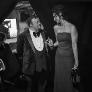 Indira Varma Instagram - Film is alive and KICKING!🌟🌟🌟🌟🌟 
thank you @bafta awards for having me.

A huge pleasure to present best short animation (Crab Day) & best short film (The Jellyfish and the Lobster) 
With the loveliest pal #DrJamesMartin - (last year’s short film winner.) If you haven’t seen#anirishgoodbye watch it NOW!

And #ninaraine for laughing along with me.

Thanks to all the people who helped me scrub up-
Skin prep- @adeelacrown 
Makeup- @justinejenkins 
Locks- @louisbyrneiciaiw 
Frock- @katesinclair___ 
@albertaferretti 
@boucheron 
@louboutinworld 
@thesavoylondon for a lovely place to get ready 

And Tim & Robbie @telescope_agency 

And lovely photos -
@domisalu
@sarahmlee47