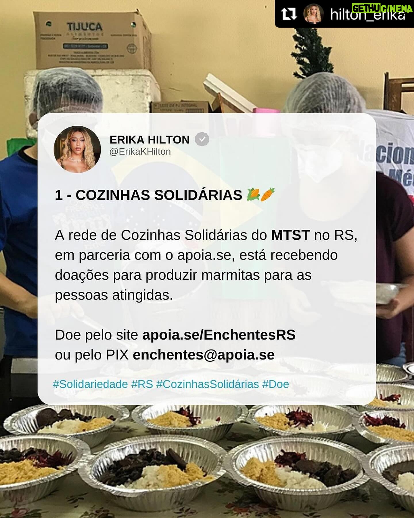 Indira Nascimento Instagram - RIO GRANDE DO SUL PRECISA DE AJUDA Frente à catástrofe no Rio Grande do Sul, a urgência segue sendo o resgate das vítimas e a solidariedade com os que perderam todos os seus pertences. Por isso, é preciso que continuemos essa grande onda de doações para entidades que estão atuando diretamente no amparo das milhares de famílias atingidas. Veja nas páginas do @cozinhassolidariasmtst, dos @correiosoficial, da @cufabrasil e do @movimentosemterra mais detalhes de como ajudar.