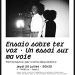 Indira Nascimento Instagram – DIA MUNDIAL DO TEATRO, e eu não poderia deixar de falar para vocês da minha peça, ENSAIO SOBRE TER VOZ. 
O TEATRO é o meu lugar preferido no mundo, é lá que a Magia e a Cura da nossa alma acontece. Viva o TEATRO, hoje e para todo sempre!