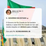 Indira Nascimento Instagram – RIO GRANDE DO SUL PRECISA DE AJUDA

Frente à catástrofe no Rio Grande do Sul, a urgência segue sendo o resgate das vítimas e a solidariedade com os que perderam todos os seus pertences.

Por isso, é preciso que continuemos essa grande onda de doações para entidades que estão atuando diretamente no amparo das milhares de famílias atingidas.

Veja nas páginas do @cozinhassolidariasmtst, dos @correiosoficial, da @cufabrasil e do @movimentosemterra mais detalhes de como ajudar.