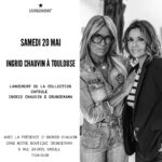 Ingrid Chauvin Instagram – 🗓 SAVE THE DATE 
Samedi 20/05/2023
INGRID CHAUVIN
À Toulouse
Dans notre boutique 
5 rue St Ursule 31000 TOULOUSE 
Pour le lancement de la collection capsule INGRID CHAUVIN X GRUNGEMAMA ❤️

Quand tout d’un coup, j’ai eu l’idée de demander à Ingrid d’être avec nous en boutique à Toulouse pour le lancement de la collab…
Je suis tombée dans un état d’excitation extrême, et je me répétais sans arrêt «ça serait génial… ça serait génial… » J’envoie en suivant un WhatsApp à Ingrid et qui me répond : « je le ferai avec grand plaisir… je vois avec mon planning de dédicaces ! Je te dis tout à l’heure. » Je réponds par « 🤦‍♀️🤪 ».

Partager avec vous en boutique la présence d’Ingrid… quelle joie. Pour celles qui viendront de loin, nous nous occuperons de vous suggérer des hôtels, restaurants, massages, soins, brushing avec des codes privilèges afin que vous puissiez profiter au mieux du week-end. 🤗

Nous avons créé une page où vous pourrez trouver toutes les informations sur l’évènement. (Lien en story)
J’espère de tout mon coeur que cette collab sera à la hauteur des attentes d’Ingrid, et qu’elle vous plaira également beaucoup. 🙏

#collaboration #collectioncapsule #ingridchauvin #grungemama