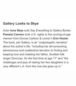 Ione Skye Instagram - Good news. 📖📚🖊️