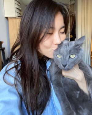 Irene Choi Instagram - Lizard Eyes here wants nothing else but for me to leave the house so he can go back to jumping on kitchen counters and scratching couches without getting yelled at