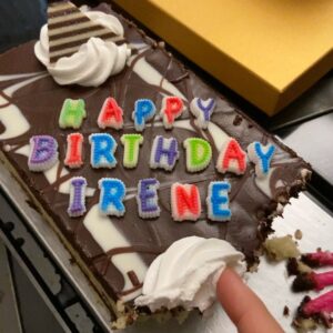 Irene Choi Instagram - #fbf to (belated) hbd mood and now. I celebrated with cake (thanks @stephen_madden), cats, and this very special message from the one and only @higgins.ben (thanks @yulin.kuang)!
