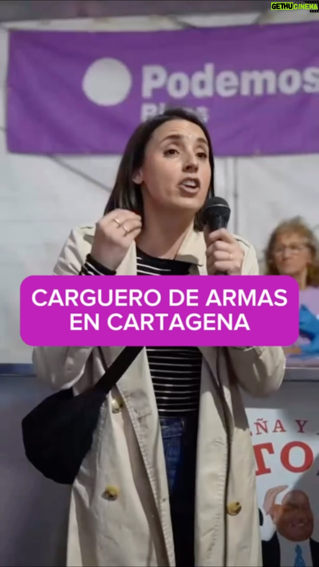 Irene Montero Instagram - El Gobierno tiene que impedir que el carguero Borkum salga de nuestras costas con destino Israel. El tratado sobre comercio de armas prohíbe a España autorizar el tránsito de armas para cometer un genocidio.