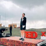 Irina Chesnokova Instagram - We did it! 🖤❤️ btw best TEDx stage so far @tedxverinantarainstwomen #tedx #tedtalks #tedxspeaker
