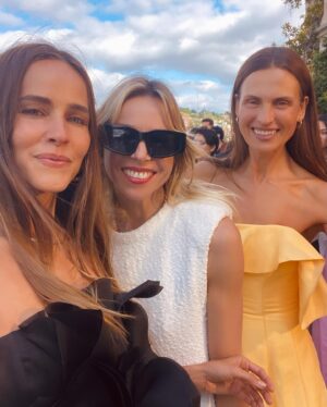 Isabel Lucas Instagram - Congratulations to my wonderful friend @edwina__forest and the whole amazing @_aje_  team. What a charm joining in celebrating 15 years of @_aje_ .

Acknowledging your creativity, classic designs and living your passion with integrity & style.

@kitaalexander & @abigailoneill, I adore how you make me laugh and all the beauty you bring!

Dress & shoes by @_aje_ 
Jewels by @cassandramamone

#AjeWorld #Element24 #Aje15years #rawbeauty #toughfemininity #effortlesscool