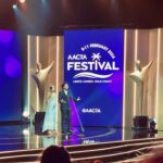 Isabel Lucas Instagram - Thank you @aacta & congrats to all the nominees! Thank you to the storytellers who create a culture of connection and communication. May we embrace diversity, listening, celebrating our differences and what we share. It was a delight presenting with you @osamah.sami x